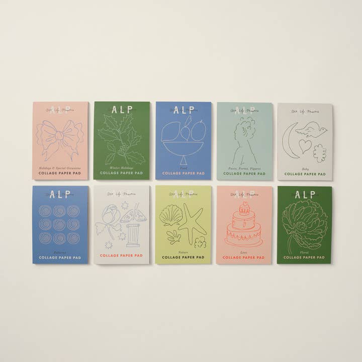 The Collage Paper Pads for wholesale by Art Life Practice
