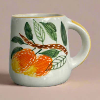 Mango Mehfil Handmålad Keramikkopp: 250 ml för wholesale av Artisaga