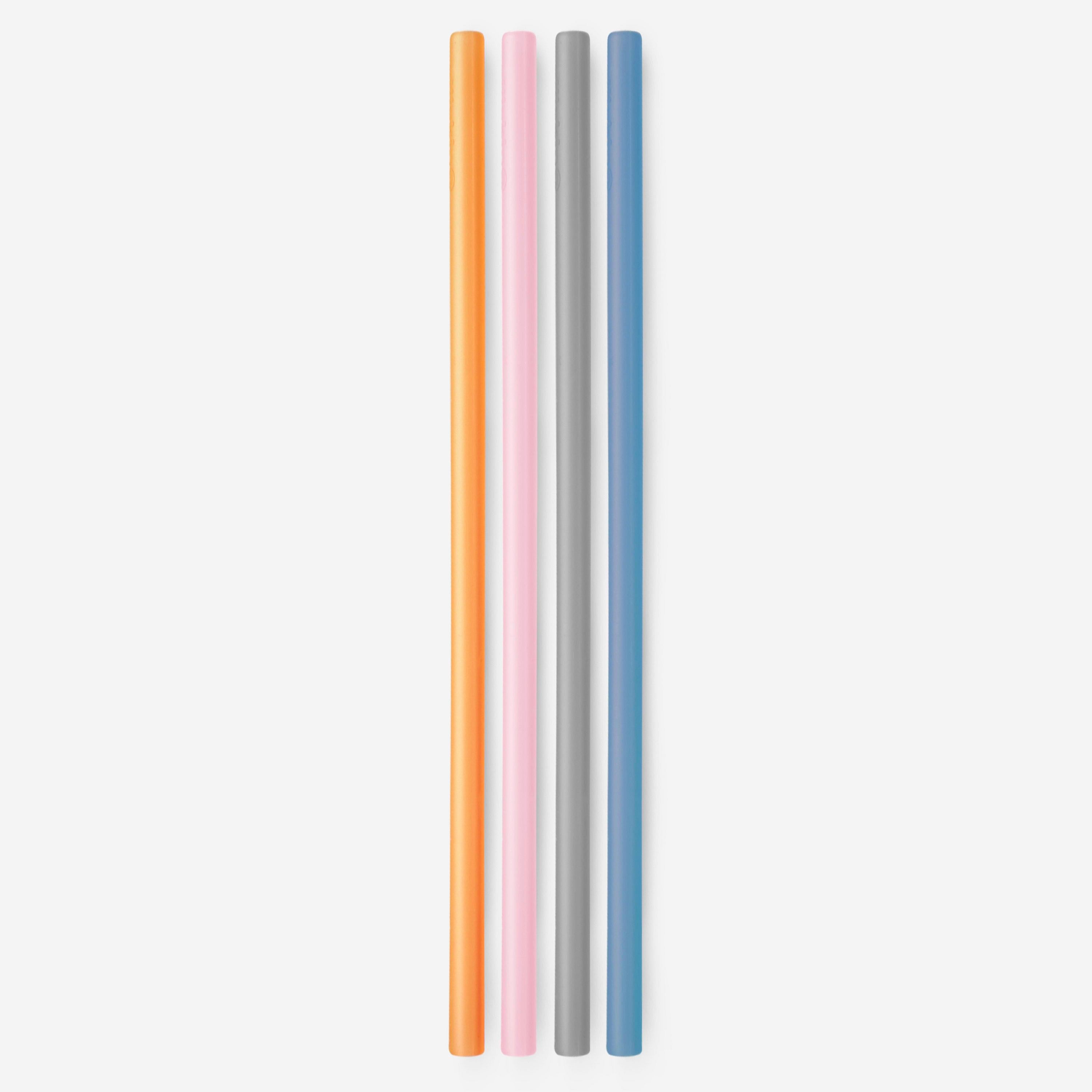 GoSili - Wholesale Drinking Straw - GoSili® 10.75" Silicone Straws, Eco-Friendly Reusable Soft Drinking Straws, Extra-Long, 4pk4