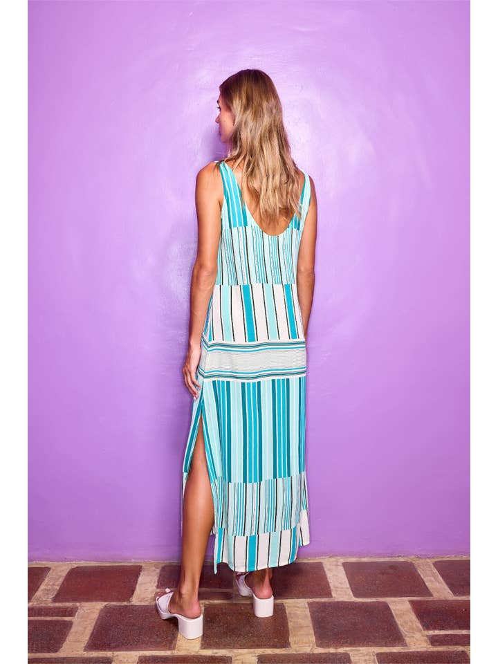 State of Georgia - Vente Robe – femme - LA ROBE PAMELA - LUNA STRIPE3