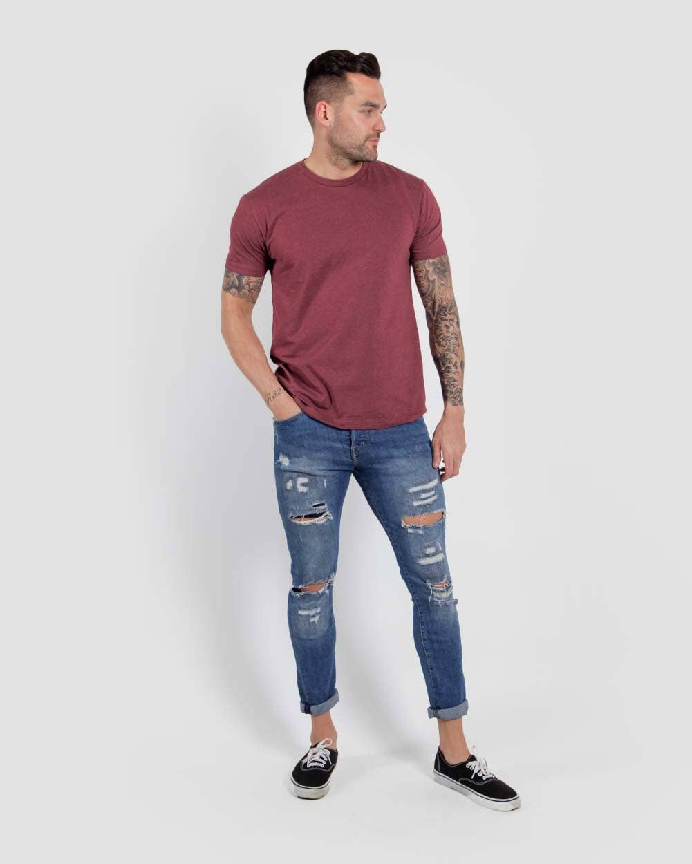 INTO THE AM - Wholesale T-Shirt - Men's - Men's Premium Basic Tee - Soft Fitted Blank T-Shirts46