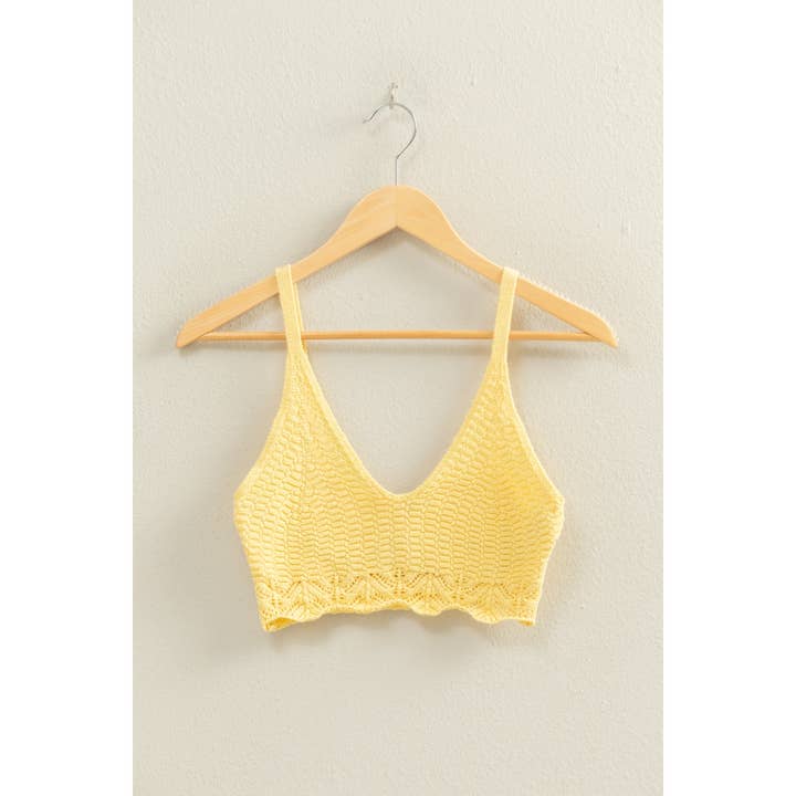 HYFVE - Wholesale Tank Top - Women's - DZ22E379-Crochet Knit Crop Top