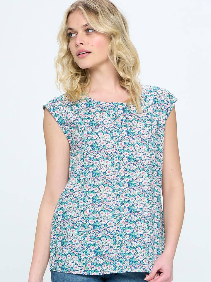 HAUT À IMPRIMÉ FLORAL DITSY pour la vente par SM WARDROBE