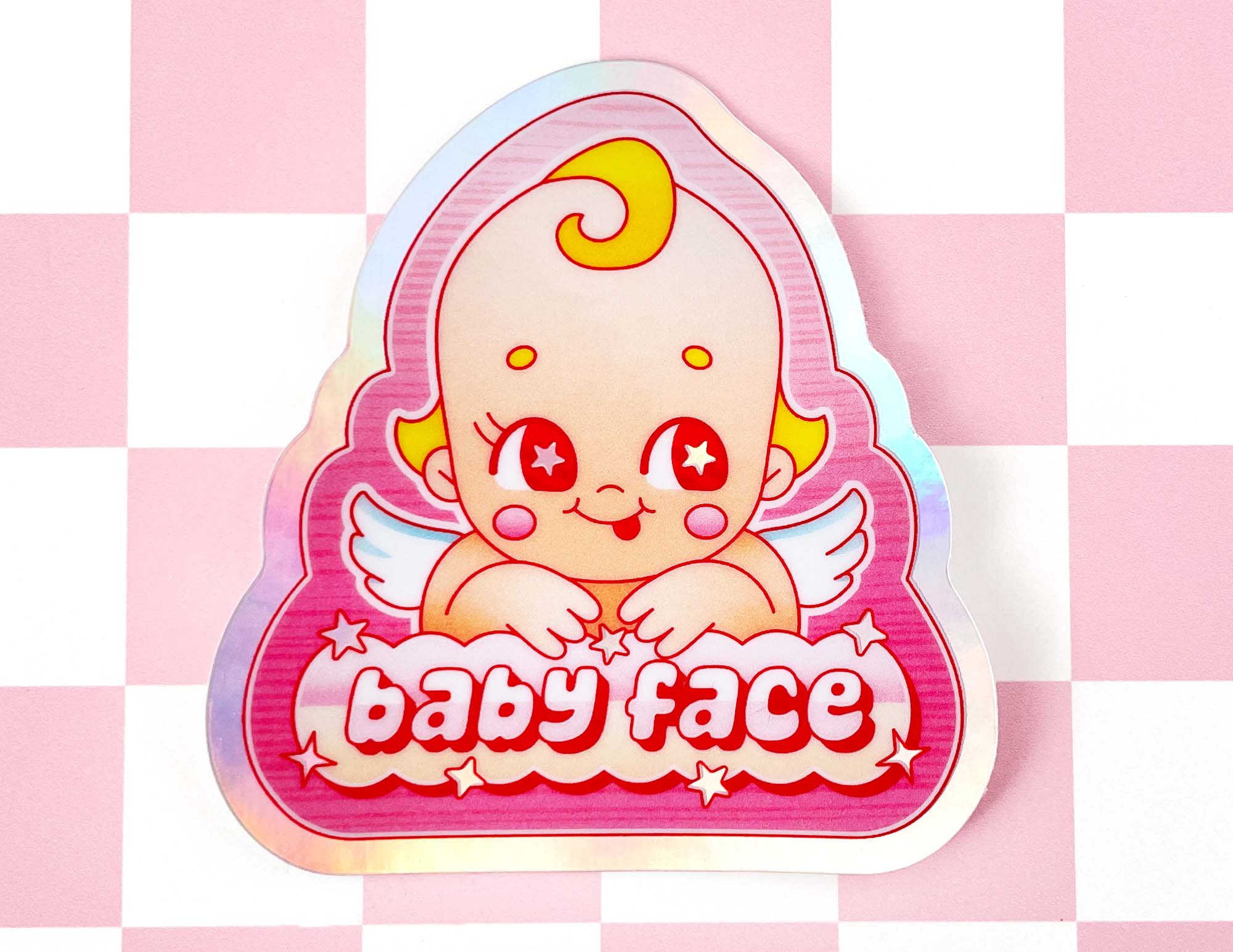 Kidnichols - Wholesale Sticker - Baby Face Holographic Sticker | Baby Doll | Cute | Kawaii2