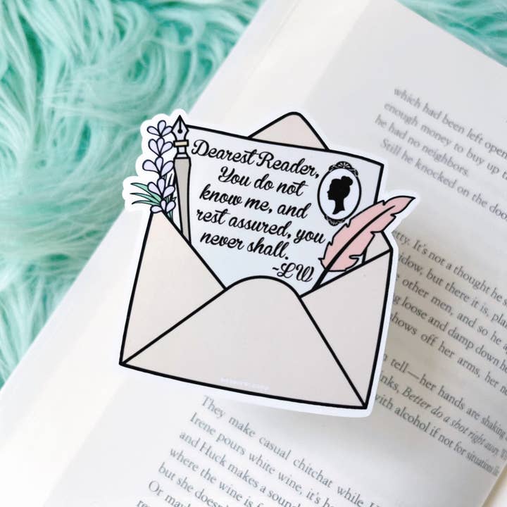 Autocollant Dearest Reader pour la vente par My Secret Copy