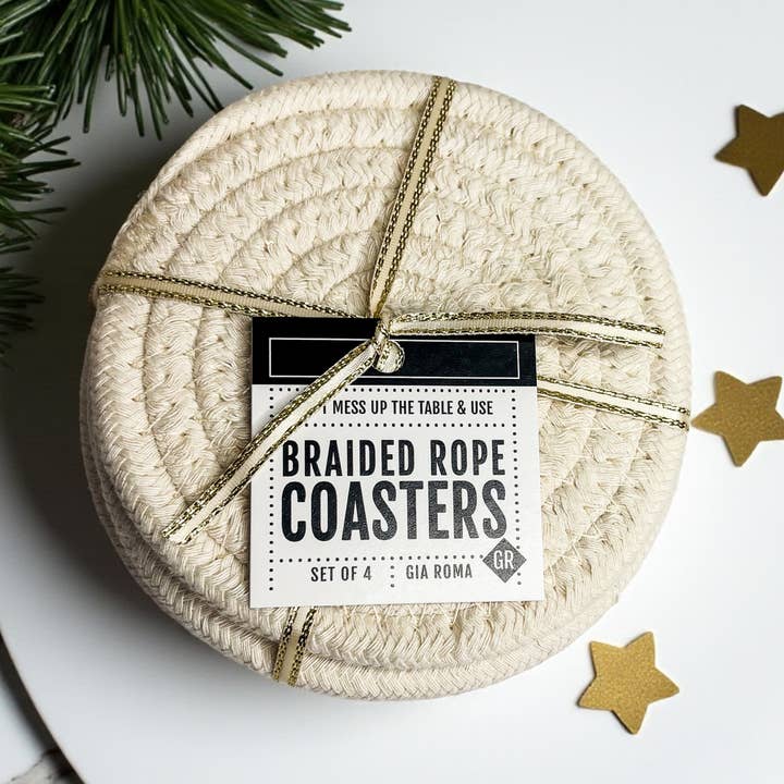 Fall Fabric Coaster Sets, Gift Ready | Autumn Tabletop Decor for wholesale by Gia Roma