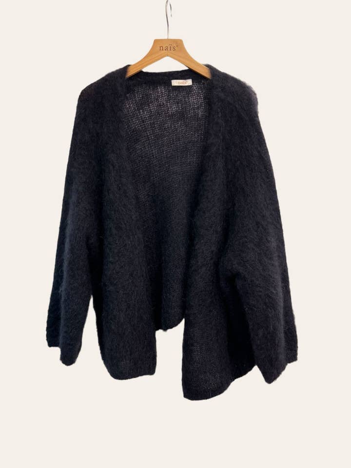 NAÏS PARIS - Wholesale Cardigan – Women’s - LOOSE MID-LENGTH CARDIGAN IN 80% KID MOHAIR12