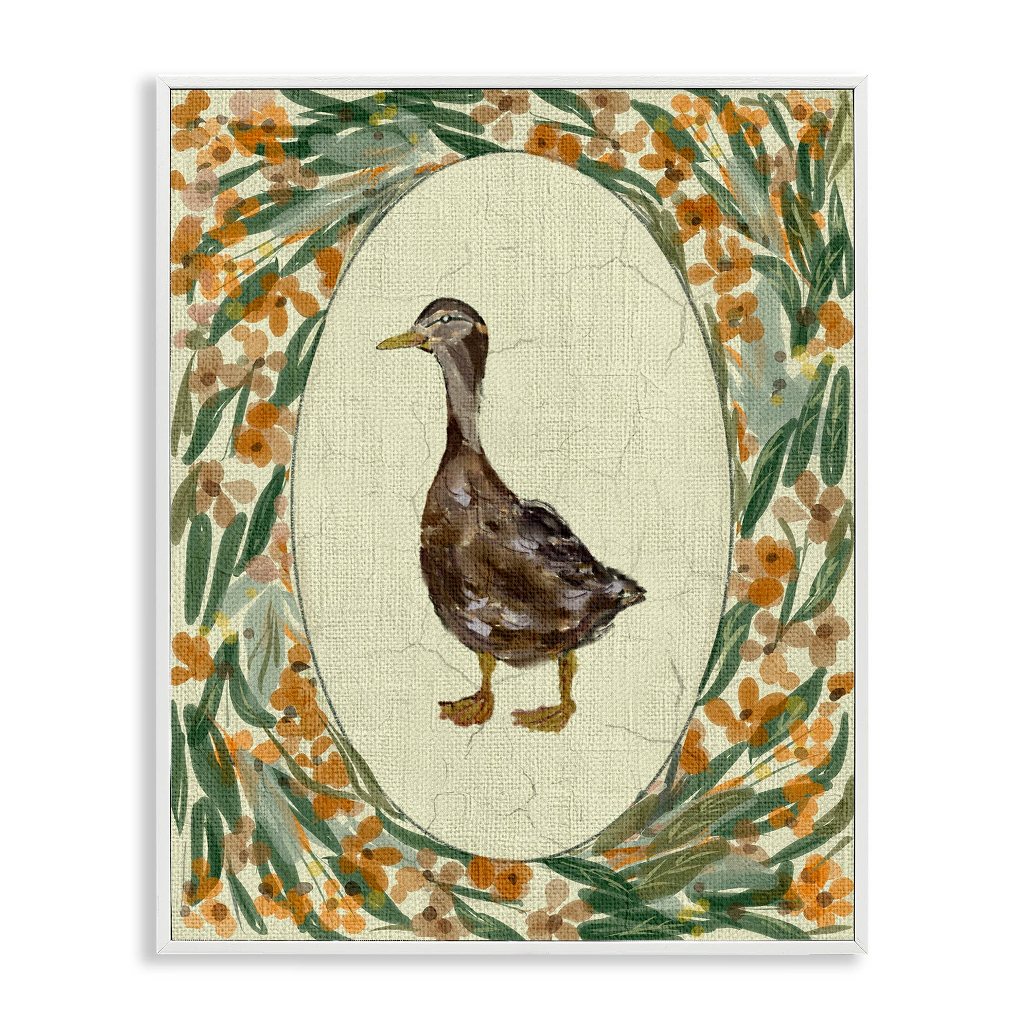 Stupell Industries – wholesale Wall sign – Traditional Floral Duck Portrait - Framed Wall Art21