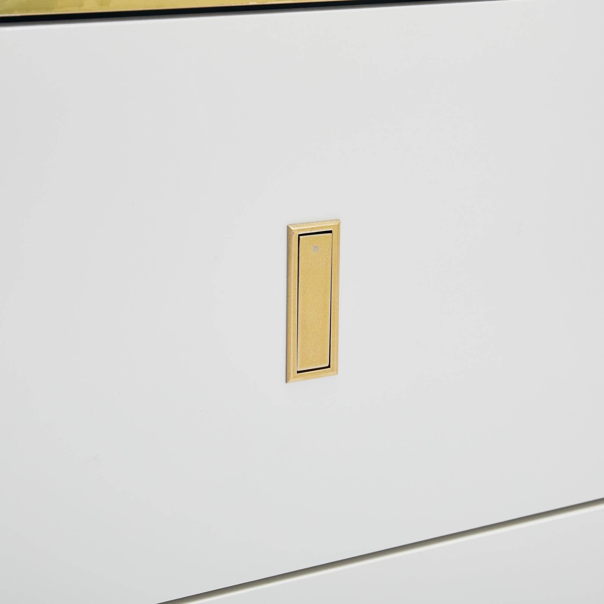 Urban Meuble – Aparador por atacado – Buffet branco elegante 2 portas, 2 gavetas com iluminação LED 150*35*80cm KRAUDREL45