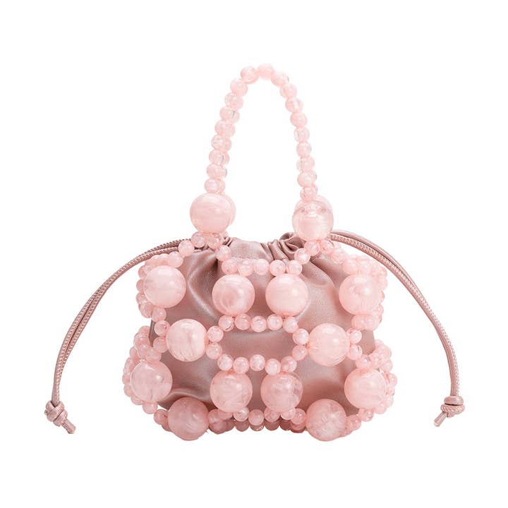 Bobby Pink Vegan Leather Top Handle Bag Pre-Order 2/28 for wholesale by Melie Bianco