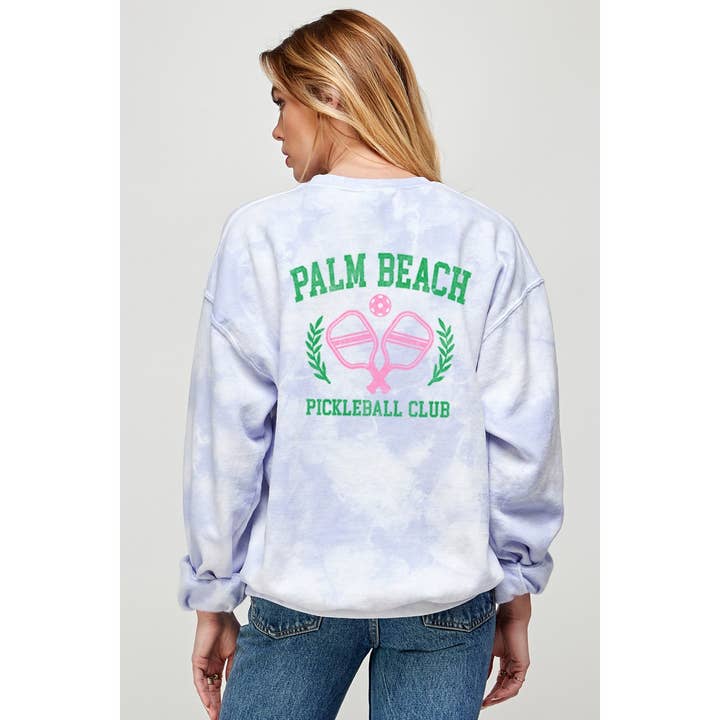SWEAT-SHIRTS GRAPHIQUES TIE DYE PALM BEACH PICKLEBALL CLUB pour la vente par Illustrated Society