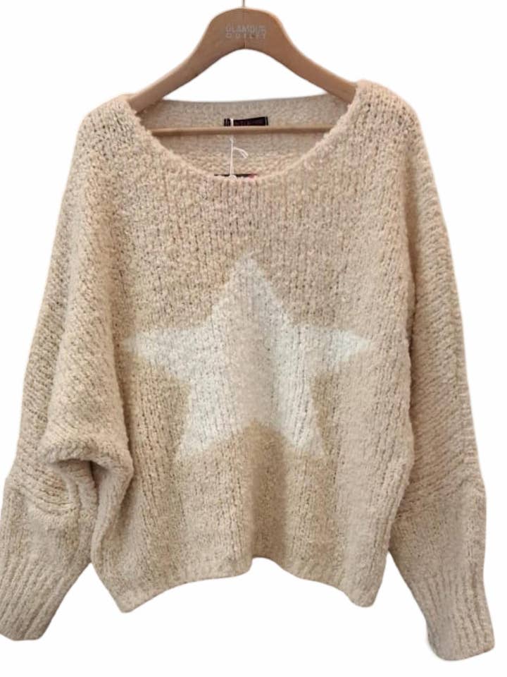 Pull femme TUS1452 beige pour la vente par CENTO UNO ITALY