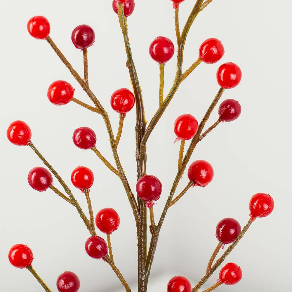 Factory Direct Craft - Wholesale Artificial Plant - 18" Weatherproof Artificial Outdoor Berry Stem -Select Color1