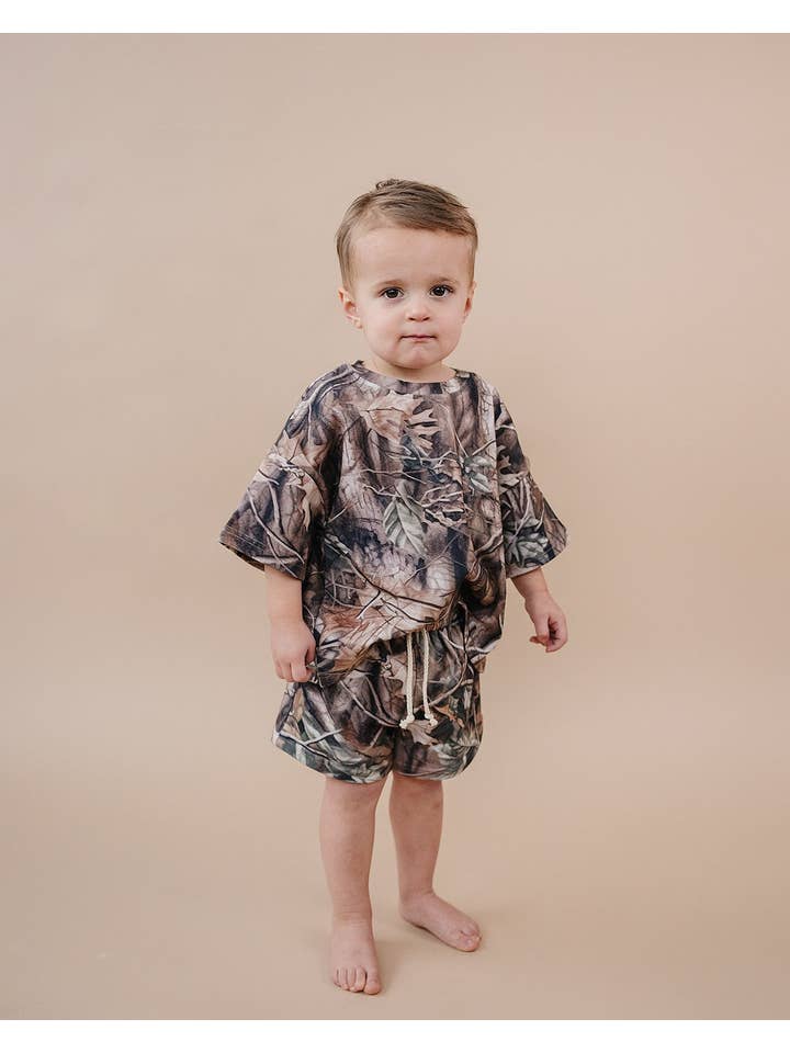 Lucky Panda Kids - Wholesale Top & Short Set - Kids - Shorts Set | Brown Camo2