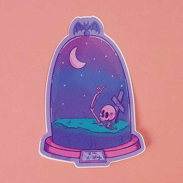 A-Okay - Autocollant en vinyle pour terrarium de cimetière (polychrome) pour la vente par PeachyxJames