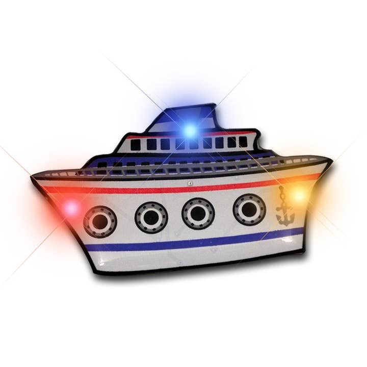Blinkee.com, LLC - Wholesale Lapel Pin/Button - Cruise Ship Flashing Body Light Lapel Pins