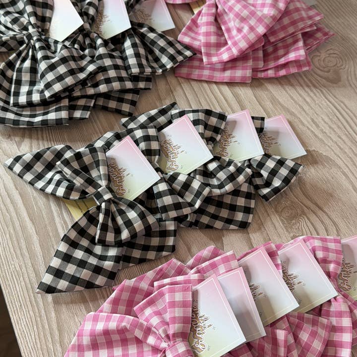 Emily's Weaving - Wholesale Hair Bow - Kids - Small Pink Gingham Bow