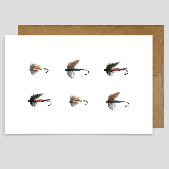 Kevin & Kaia - Wholesale Everyday Greeting Card - Fly Fishing Flies - Greeting Card