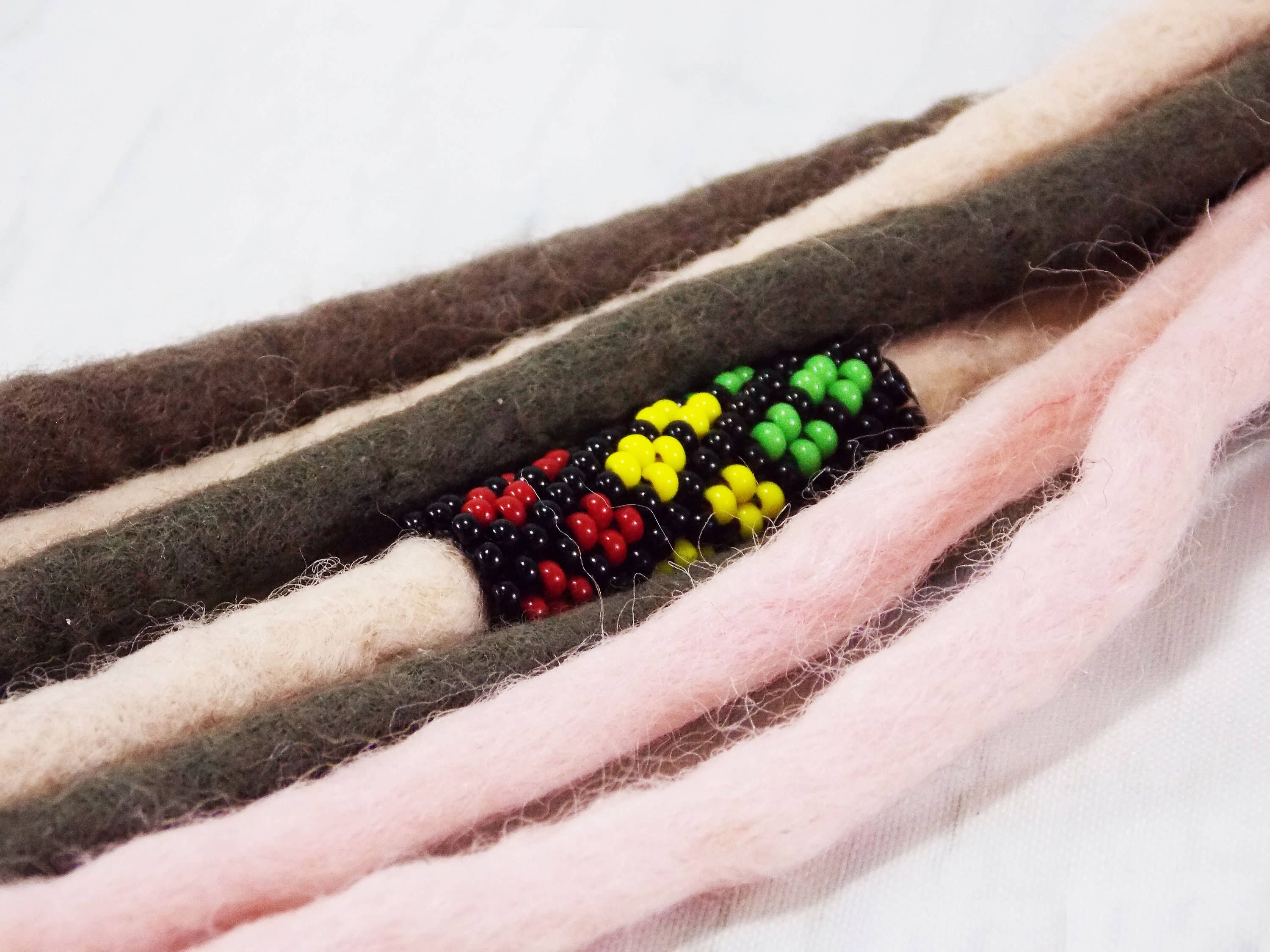 Ninolia - Wholesale Hair Accessories Set - Women's - Rasta Loc Jewelry Hair Accessories Dread Schmuck Loc Beads Flag Jamaican Accessories Hair Jewelry for Locs Rasta Hair Beads Braid Cuffs5