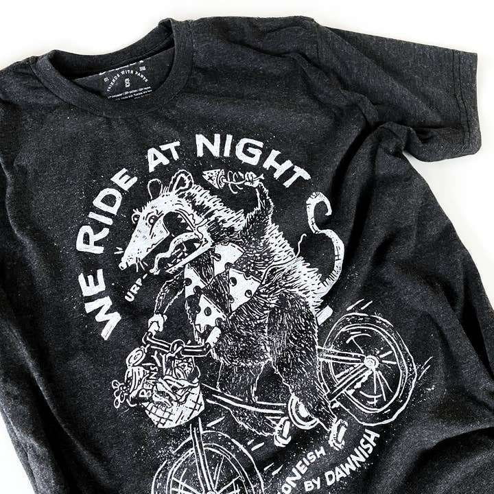 Dowdy Studio - Wholesale Screen Printed T-Shirt - Unisex - We Ride at Night - Unisex tee3
