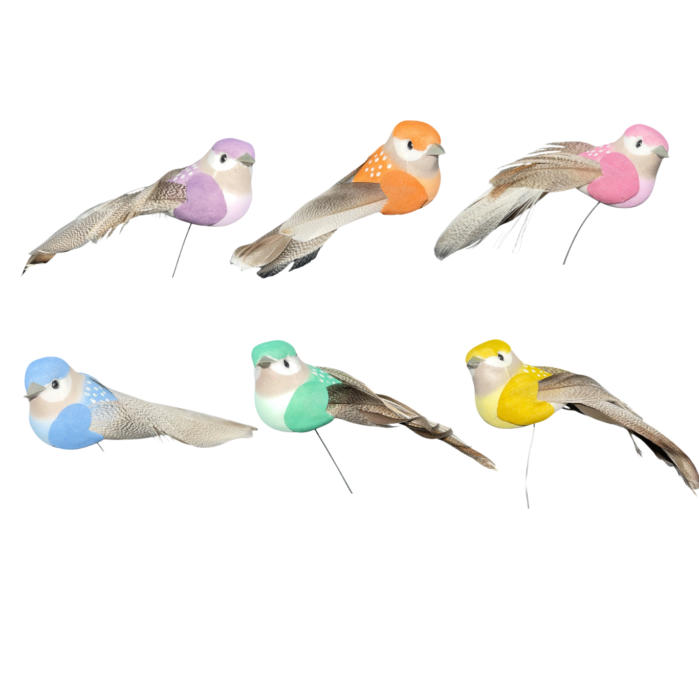 Thompson Wholesale - Wholesale Garden/Lawn Stake - Assorted Feathered Birds on Wire Picks (120 PC)1