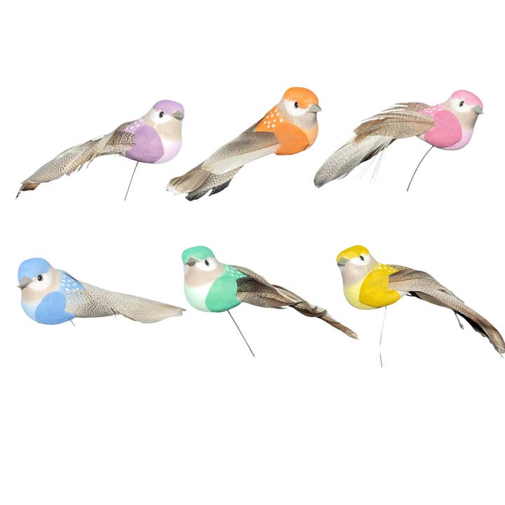 Thompson Wholesale - Wholesale Garden/Lawn Stake - Assorted Feathered Birds on Wire Picks (120 PC)1