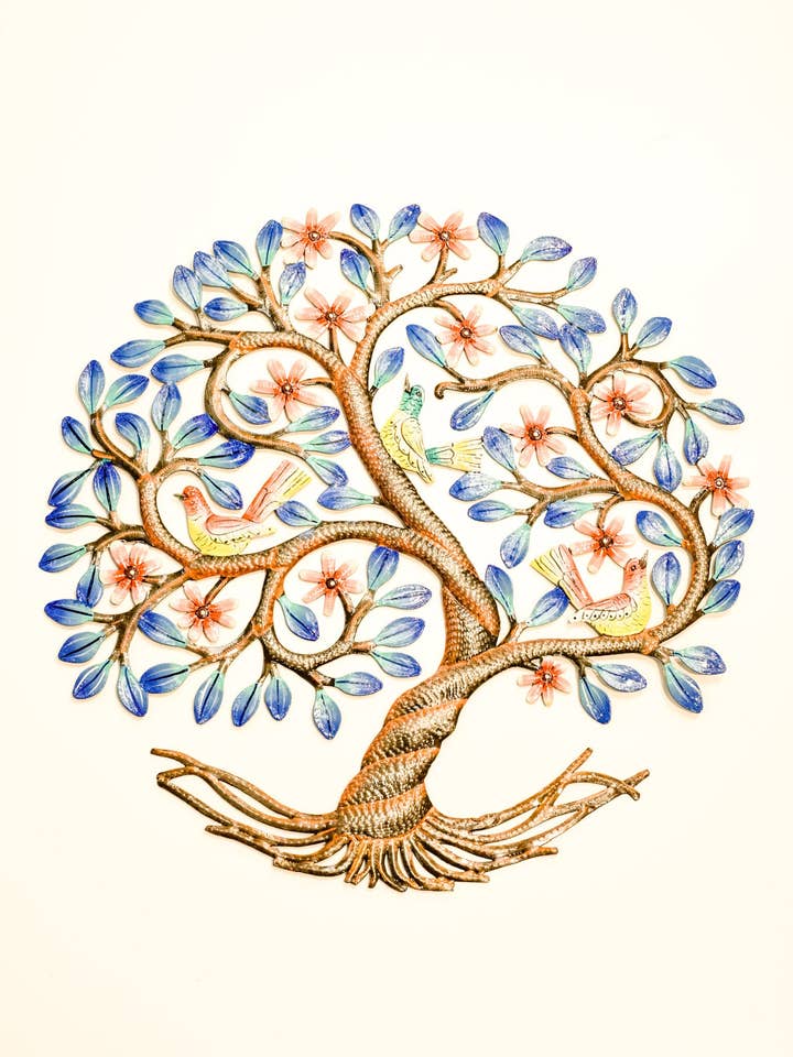 Painted Singing Birds in Tree for wholesale by Beyond Borders