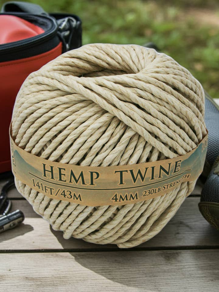 Hemptopia 4mm hemp twine, 100% natural, 141ft for wholesale by Hemptopia
