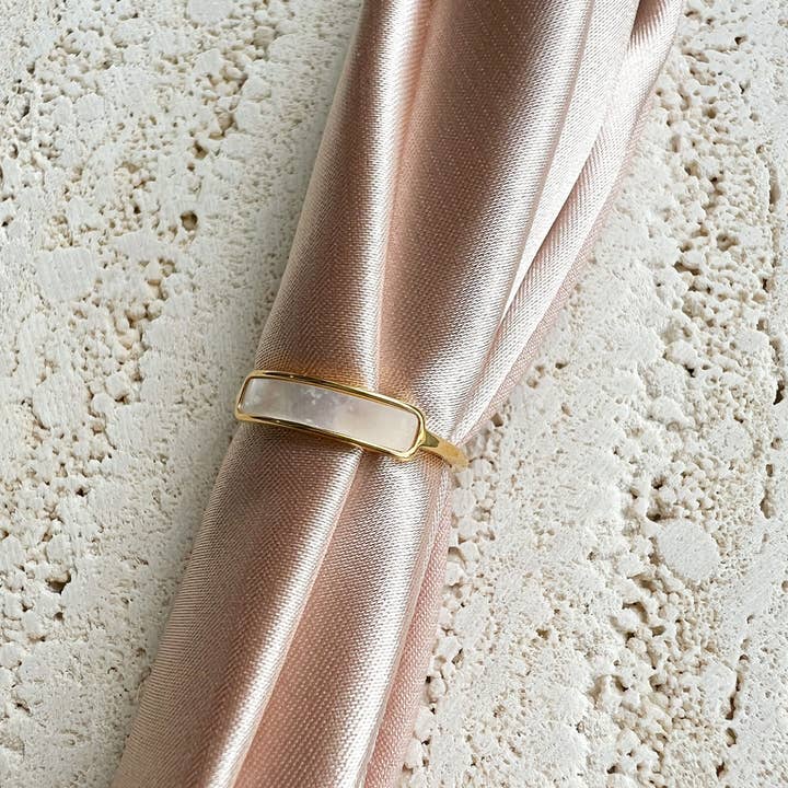 24th & Gold - Vendita all'ingrosso Anello midi/a fascia - Anello in oro a fascia iridescente4