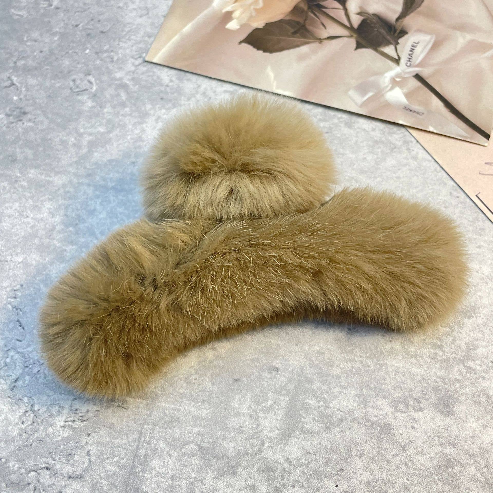 ACCITY - Wholesale Hair Clip - Women's - Rex Rabbit Fur Claws - Elegant Mixed Color Clips_CWASC159112