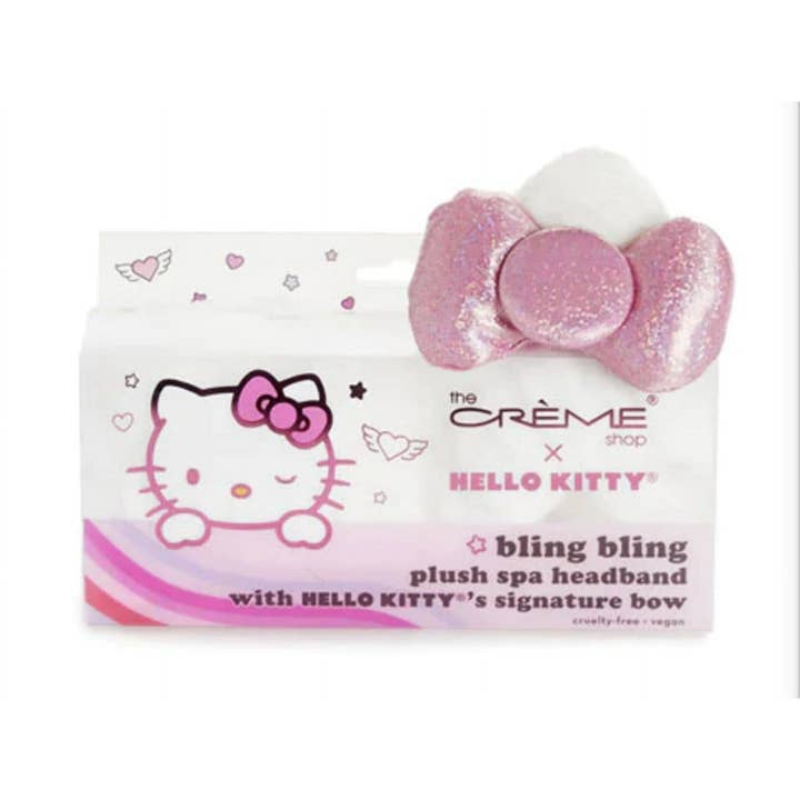 The Crème Shop x Hello Kitty Bling Bling Plush Spa Headband for wholesale by KJ Beauty and Health