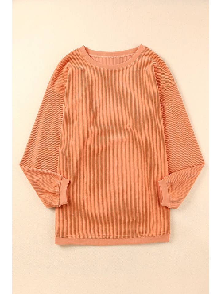 Aapparella - Vente Sweat-shirt – femme - Chandail à col rond en velours côtelé uni pour femmes | S-2XL25