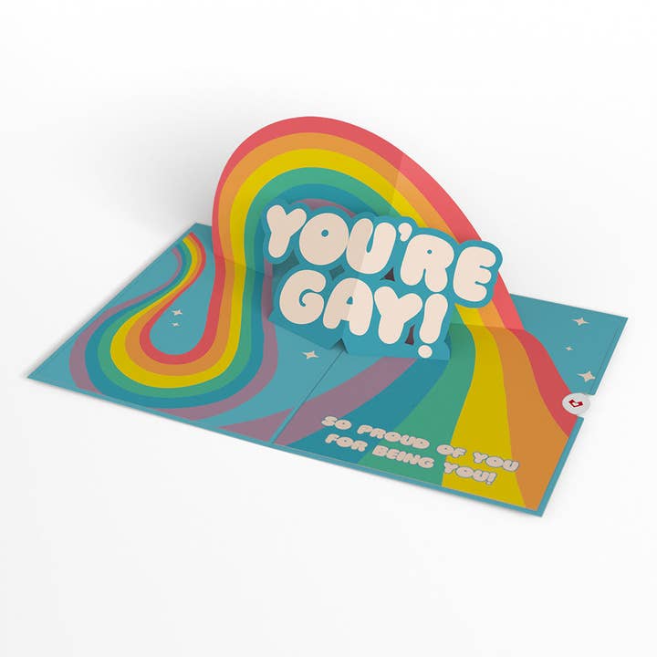 Lovepop Cards - Wholesale Everyday Greeting Card - Hooray, You're Gay! 5''x7'' Card, Pop-Up Cards