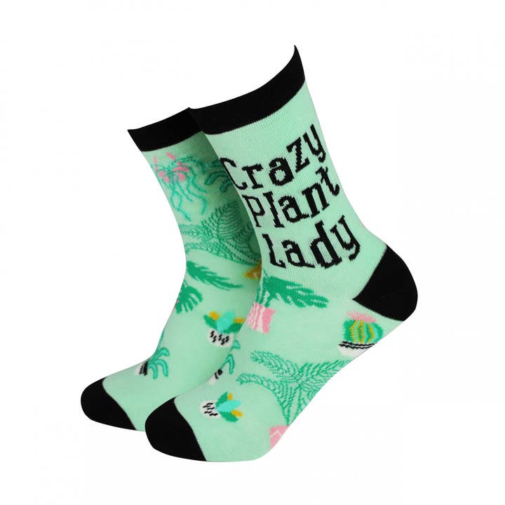 Smiling Faces - Wholesale Socks - Women's - Crazy Plant Lady - Women's Bamboo Socks0