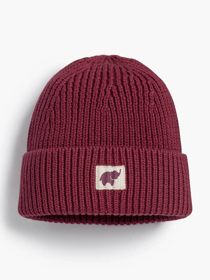 Chunky Knit Cap_Plum Purple for wholesale by Monica + Andy