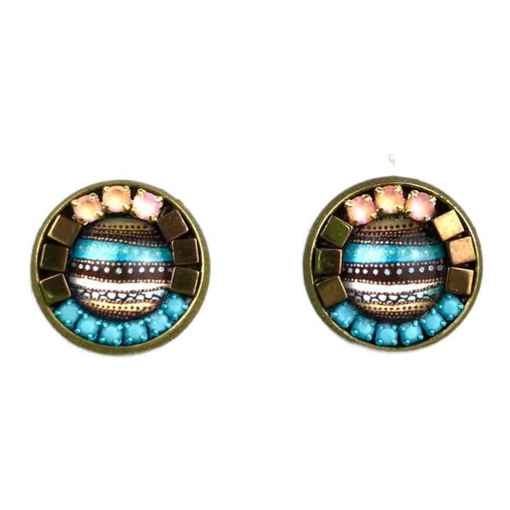 SAHARA BUTTON STYLE EARRINGS for wholesale by melizijewelry