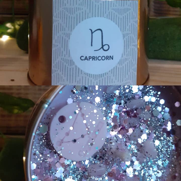 Cosy Rosie Candles - Vente Bougie en bocal - Cadeau scintillant fait main avec signe du zodiaque