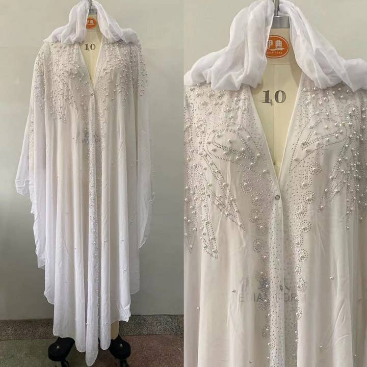 ACCITY - Wholesale Cape - Women's - African Beaded Long Robe Muslim Cape Hooded Dress_CWMM613810