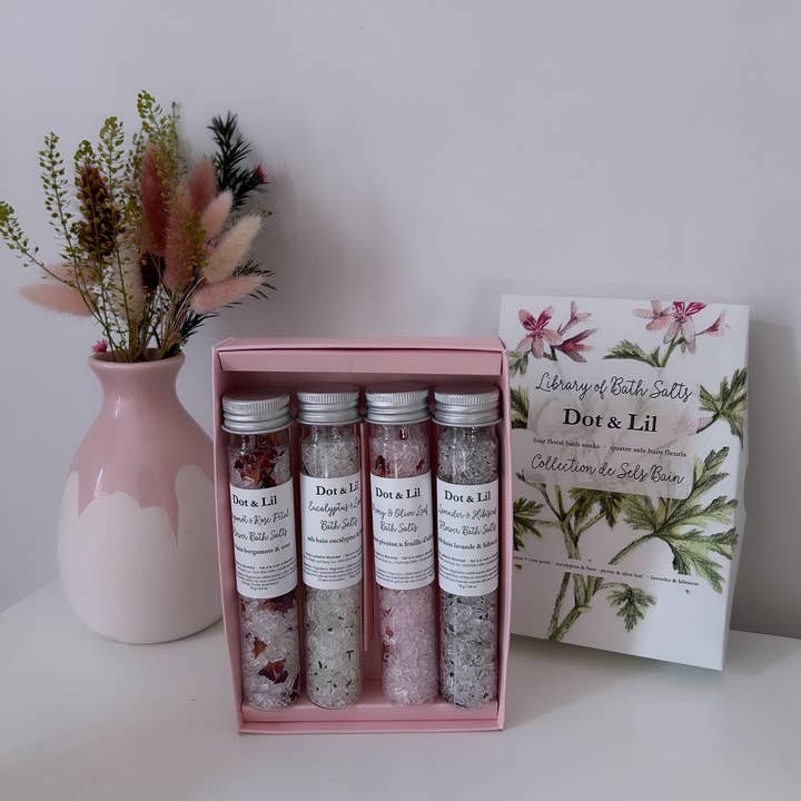 Dot & Lil - Wholesale Bath Salts - Library of Bath Salts gift set