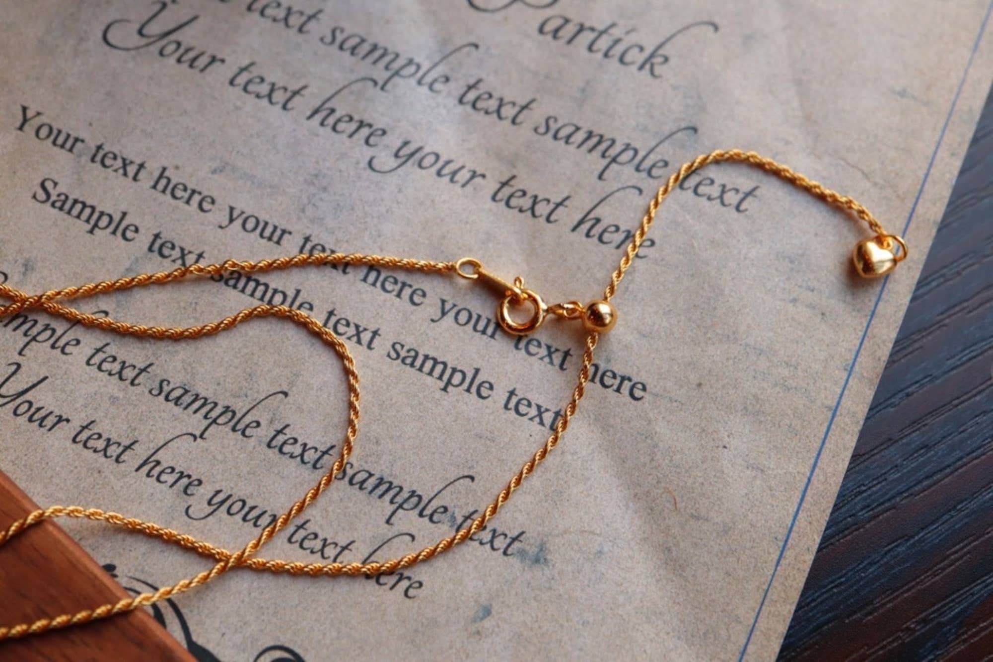 LanLivia - Venta al por mayor Collares de cadenas y eslabones - Collar trenzado vintage y atemporal de cadena en dorado y plateado3