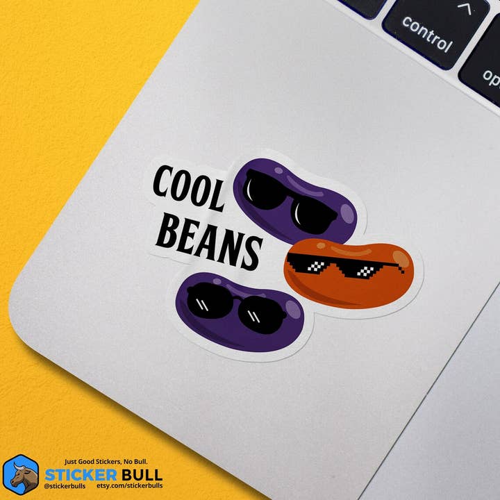 Sticker Bull - Wholesale Sticker - Cool Beans Funny Meme Sticker, Waterproof Vinyl Sticker