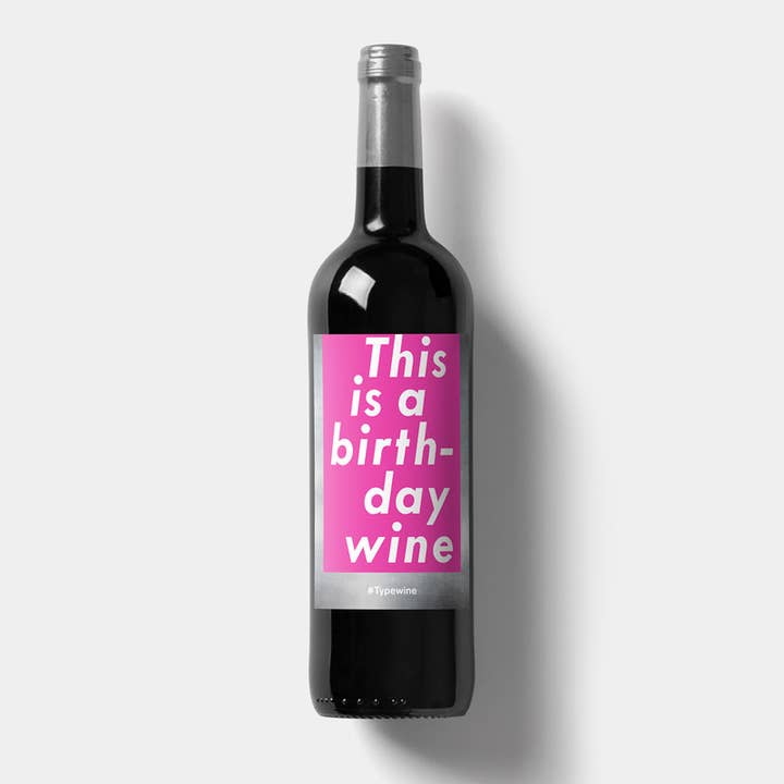Birthday Wine Label for wholesale by Typewine
