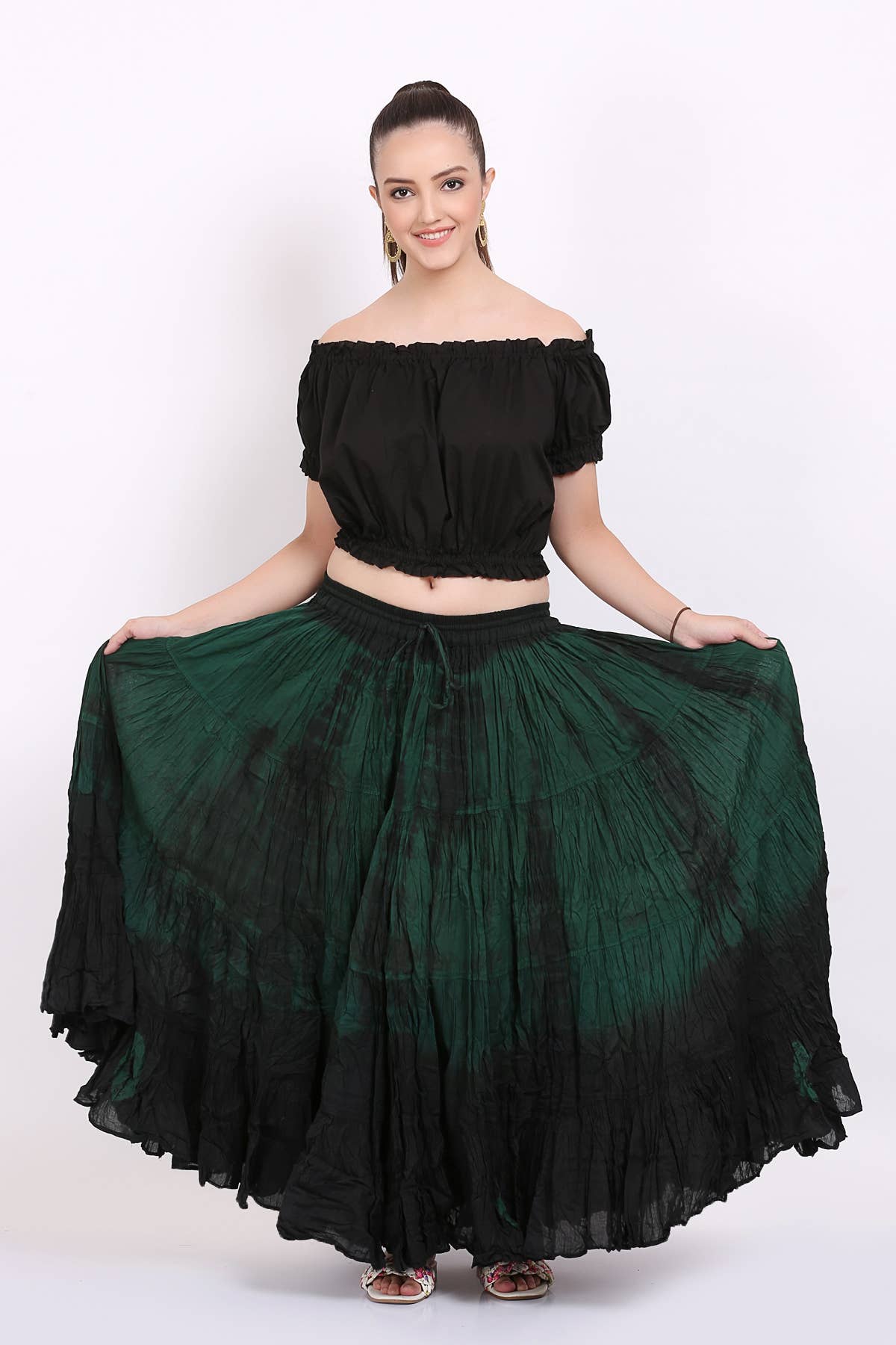 Wevez - Vente Jupe – femme - Jupe Renaissance en coton de 25 mètres de style American Tribal Style14