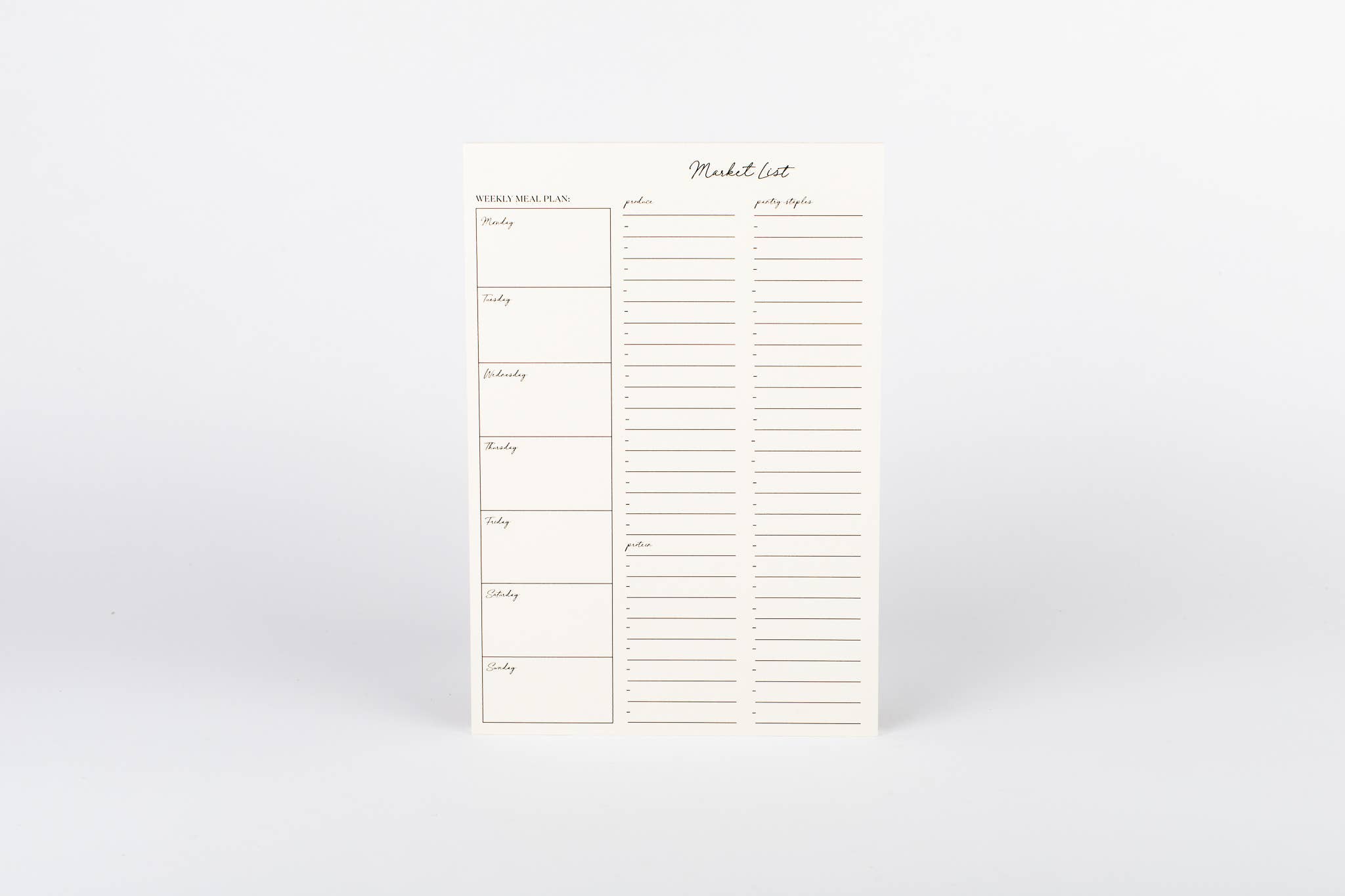 Wrinkle & Crease Paper Products - Wholesale Notepad - Market List Notepad