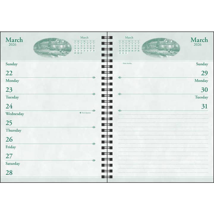 Simon & Schuster - Wholesale Calendar - Thomas Kinkade Studios 2026 Monthly/Weekly Engagement Calendar with Scripture by Thomas Kinkade4