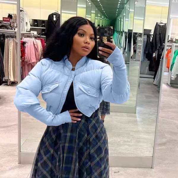 Flarix - Venta al por mayor Chaqueta - Mujer - abrigos casuales de invierno de color puro para mujer17