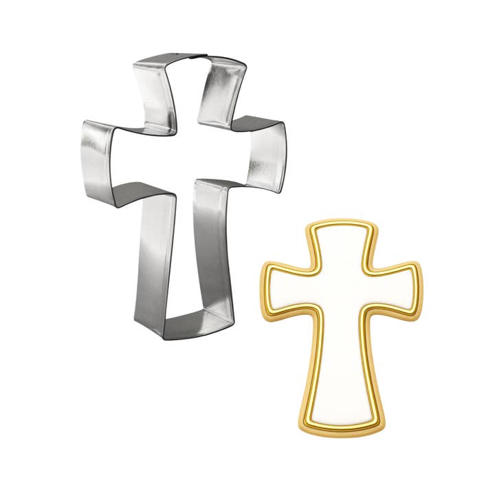 Confirmation Cross Cookie Cutter 4 3/8 in B1553 for wholesale by CookieCutter.com