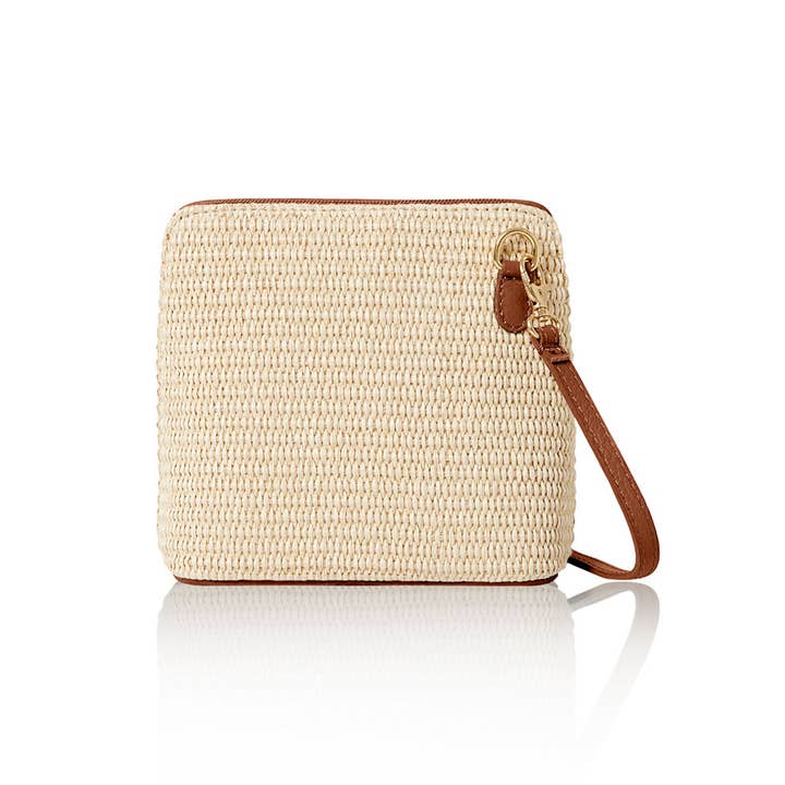 MONTTE DI JINNE - Wholesale Crossbody Bag - Women's - Italian Handmade Raffia & Leather Small Square Crossbody Bag8