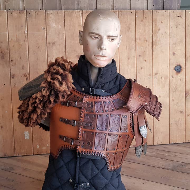 Barbarian Leather armor set. for wholesale by Outcast Props