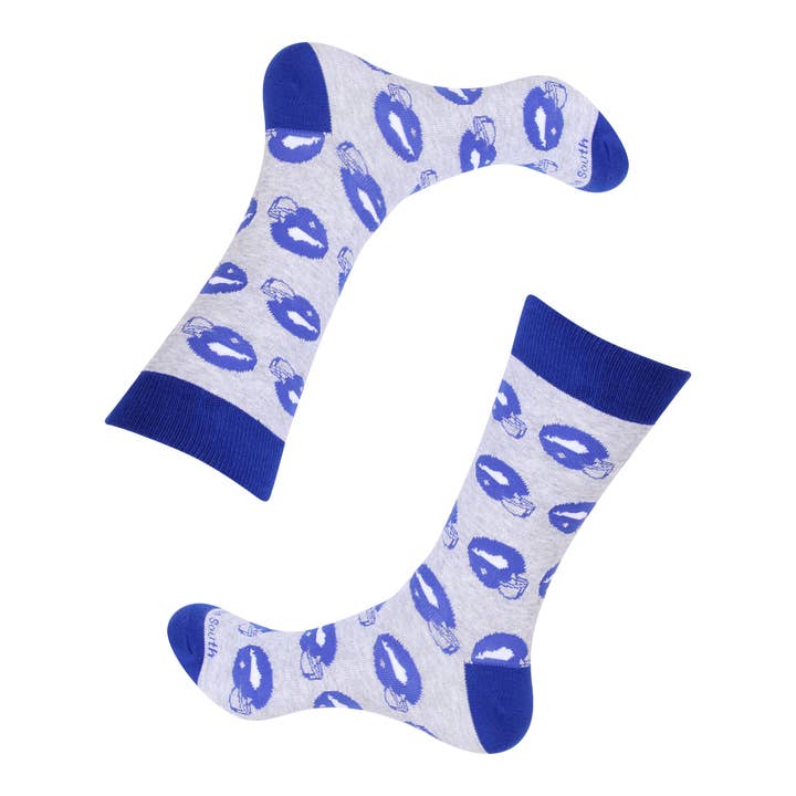 Barrel Down South - Wholesale Socks - Unisex - Blue Football Helmet Socks2